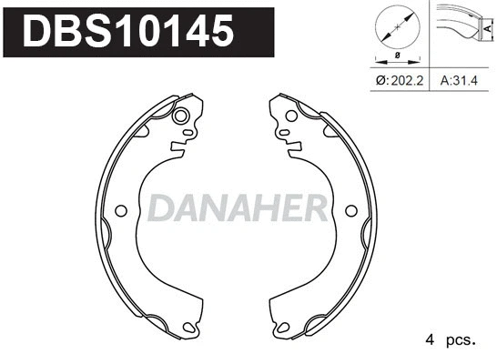DBS10145 DANAHER Комплект тормозных колодок (фото 1)