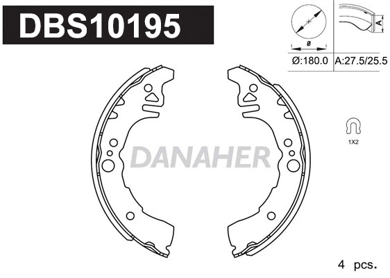 DBS10195 DANAHER Комплект тормозных колодок (фото 1)
