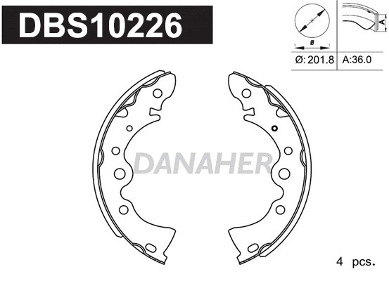 DBS10226 DANAHER Комплект тормозных колодок (фото 1)