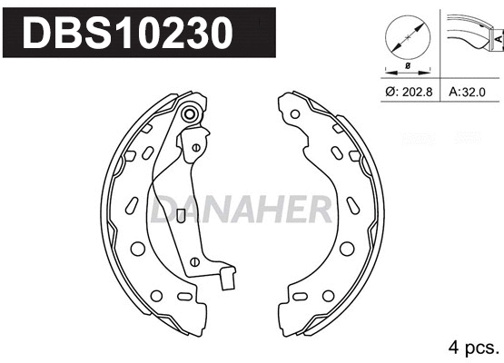 DBS10230 DANAHER Комплект тормозных колодок (фото 1)