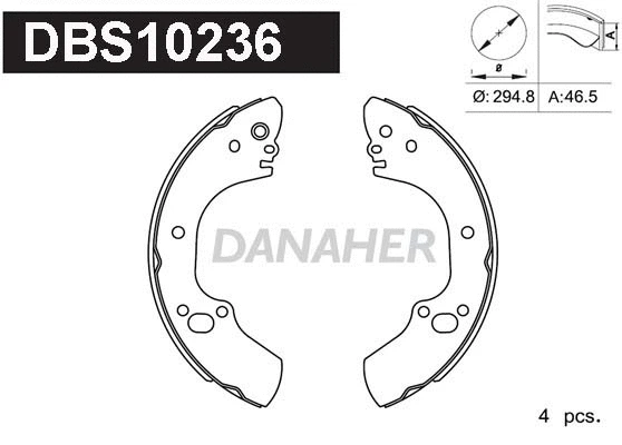 DBS10236 DANAHER Комплект тормозных колодок (фото 1)