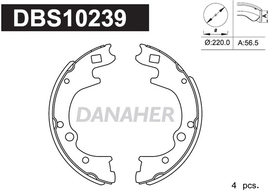 DBS10239 DANAHER Комплект тормозных колодок (фото 1)