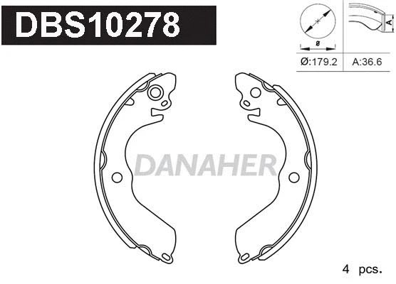 DBS10278 DANAHER Комплект тормозных колодок (фото 1)