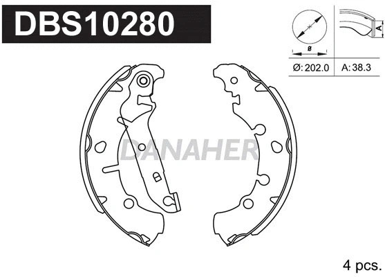 DBS10280 DANAHER Комплект тормозных колодок (фото 1)