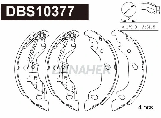 DBS10377 DANAHER Комплект тормозных колодок (фото 1)