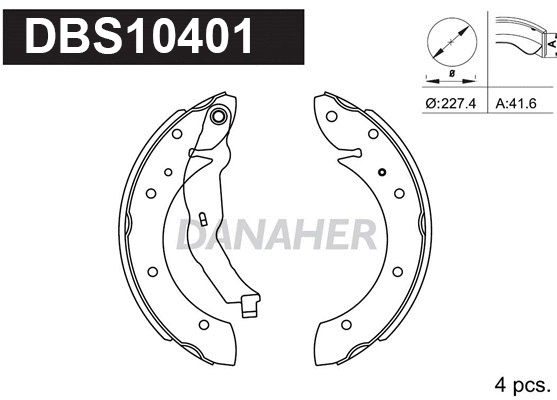 DBS10401 DANAHER Комплект тормозных колодок (фото 1)