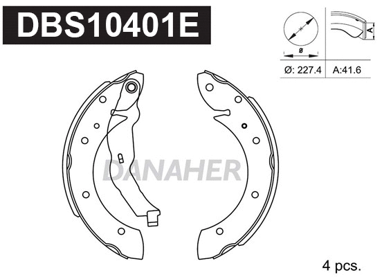 DBS10401E DANAHER Комплект тормозных колодок (фото 1)