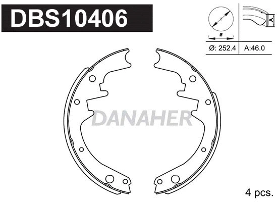 DBS10406 DANAHER Комплект тормозных колодок (фото 1)