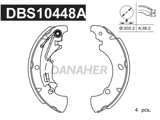 DBS10448A DANAHER Комплект тормозных колодок (фото 1)
