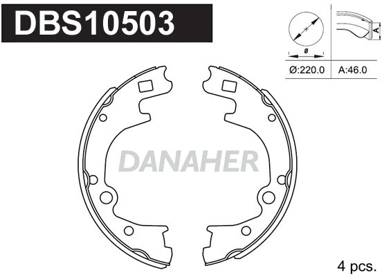 DBS10503 DANAHER Комплект тормозных колодок (фото 1)