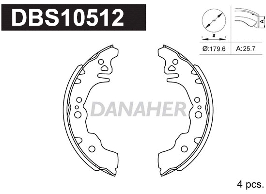 DBS10512 DANAHER Комплект тормозных колодок (фото 1)