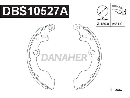 DBS10527A DANAHER Комплект тормозных колодок (фото 1)