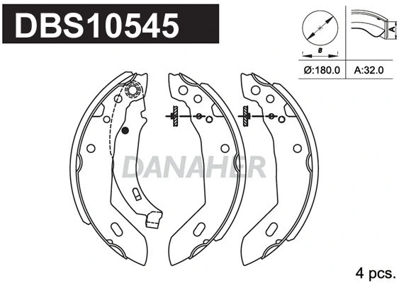 DBS10545 DANAHER Комплект тормозных колодок (фото 1)