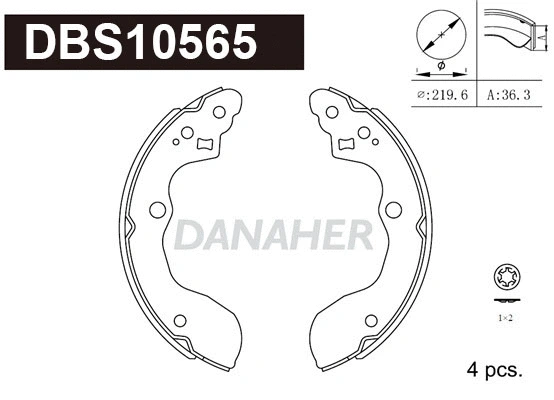 DBS10565 DANAHER Комплект тормозных колодок (фото 1)