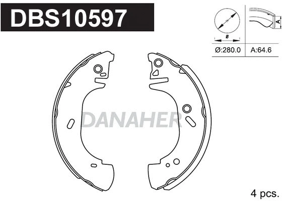 DBS10597 DANAHER Комплект тормозных колодок (фото 1)