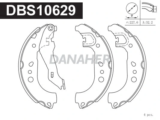 DBS10629 DANAHER Комплект тормозных колодок (фото 1)