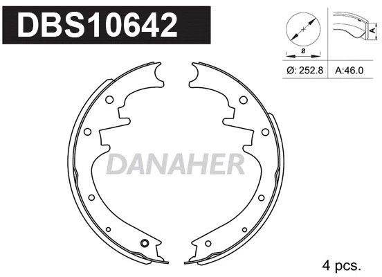 DBS10642 DANAHER Комплект тормозных колодок (фото 1)