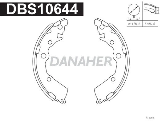 DBS10644 DANAHER Комплект тормозных колодок (фото 1)