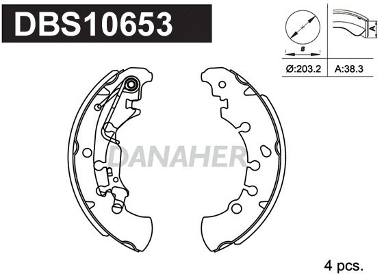 DBS10653 DANAHER Комплект тормозных колодок (фото 1)