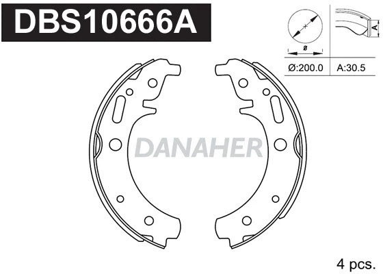 DBS10666A DANAHER Комплект тормозных колодок (фото 1)