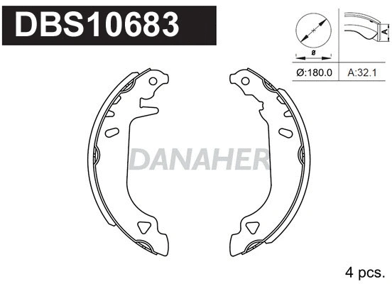 DBS10683 DANAHER Комплект тормозных колодок (фото 1)