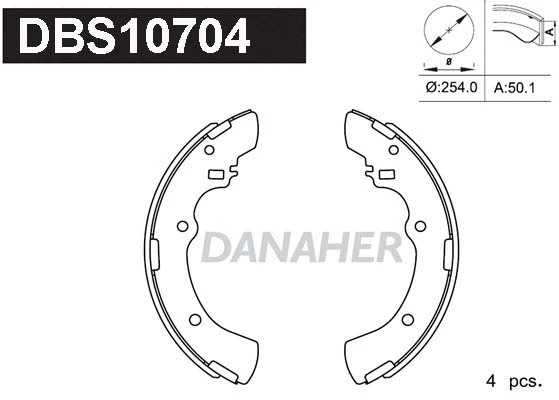 DBS10704 DANAHER Комплект тормозных колодок (фото 1)