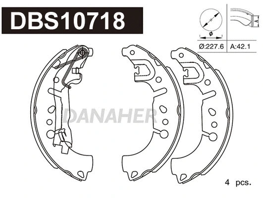 DBS10718 DANAHER Комплект тормозных колодок (фото 1)