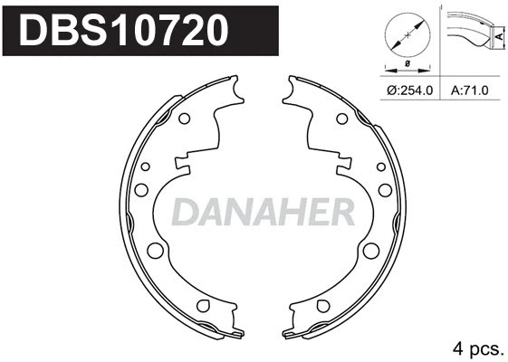 DBS10720 DANAHER Комплект тормозных колодок (фото 1)