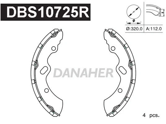 DBS10725R DANAHER Комплект тормозных колодок (фото 1)