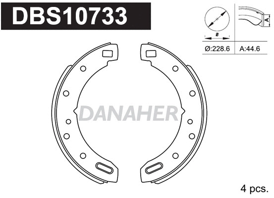 DBS10733 DANAHER Комплект тормозных колодок (фото 1)