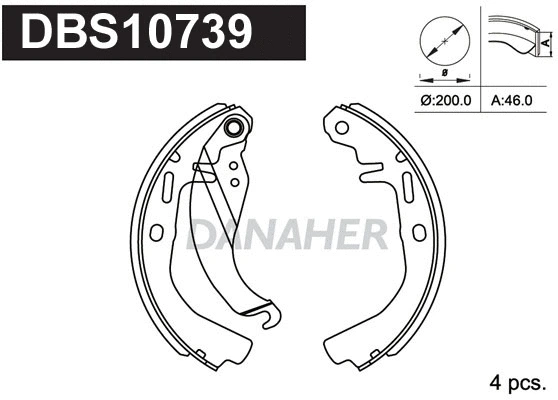 DBS10739 DANAHER Комплект тормозных колодок (фото 1)