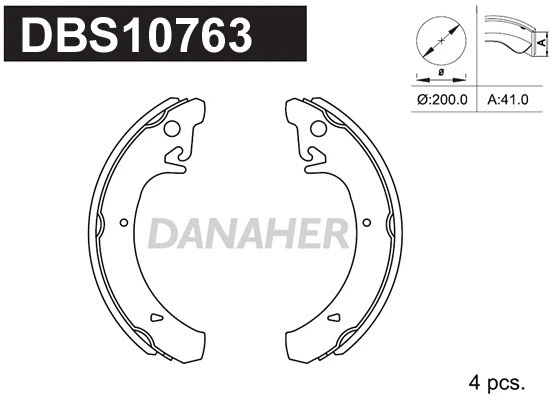 DBS10763 DANAHER Комплект тормозных колодок (фото 1)
