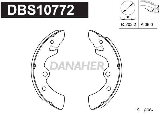 DBS10772 DANAHER Комплект тормозных колодок (фото 1)