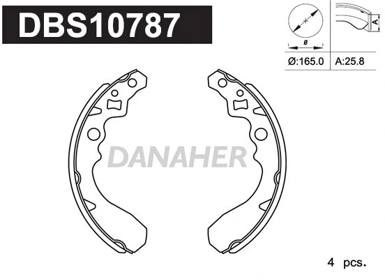DBS10787 DANAHER Комплект тормозных колодок (фото 1)