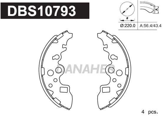 DBS10793 DANAHER Комплект тормозных колодок (фото 1)