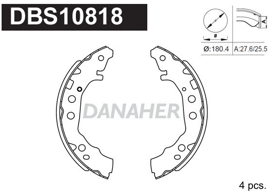 DBS10818 DANAHER Комплект тормозных колодок (фото 1)