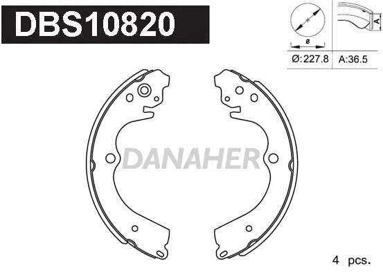 DBS10820 DANAHER Комплект тормозных колодок (фото 1)