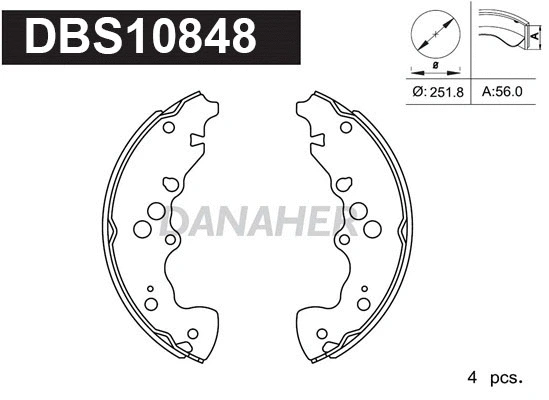 DBS10848 DANAHER Комплект тормозных колодок (фото 1)