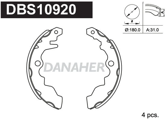 DBS10920 DANAHER Комплект тормозных колодок (фото 1)