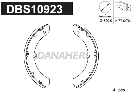 DBS10923 DANAHER Комплект тормозных колодок (фото 1)