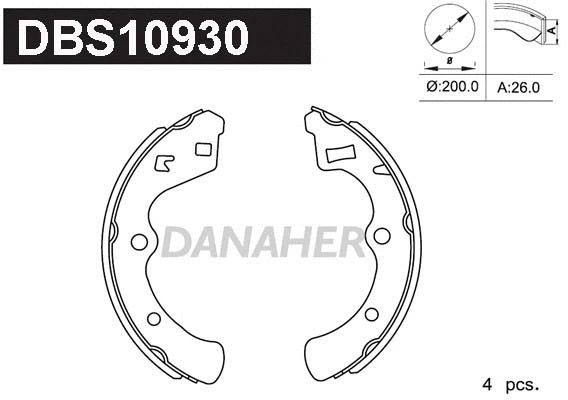 DBS10930 DANAHER Комплект тормозных колодок (фото 1)