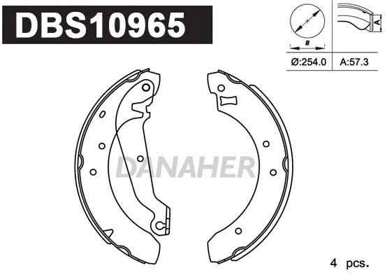 DBS10965 DANAHER Комплект тормозных колодок (фото 1)