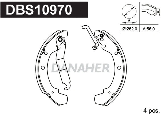 DBS10970 DANAHER Комплект тормозных колодок (фото 1)