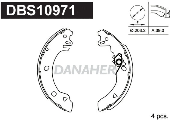 DBS10971 DANAHER Комплект тормозных колодок (фото 1)