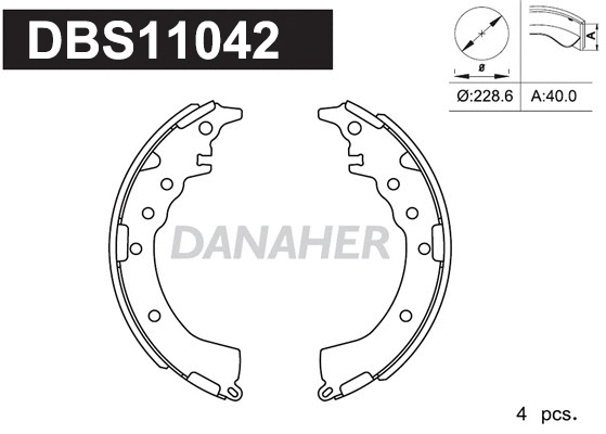 DBS11042 DANAHER Комплект тормозных колодок (фото 1)