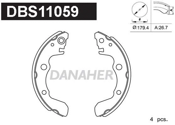 DBS11059 DANAHER Комплект тормозных колодок (фото 1)