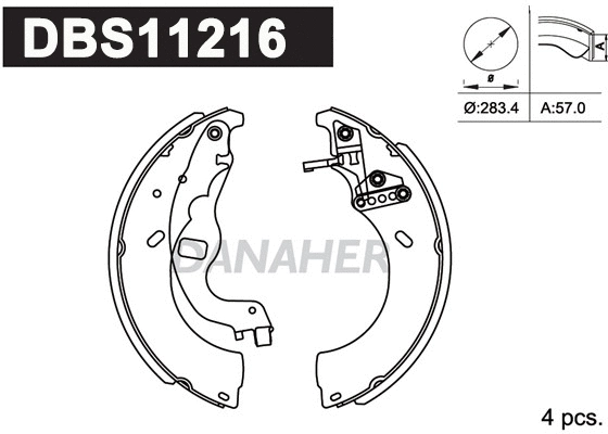 DBS11216 DANAHER Комплект тормозных колодок (фото 1)