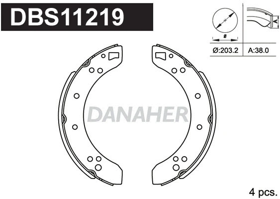 DBS11219 DANAHER Комплект тормозных колодок (фото 1)