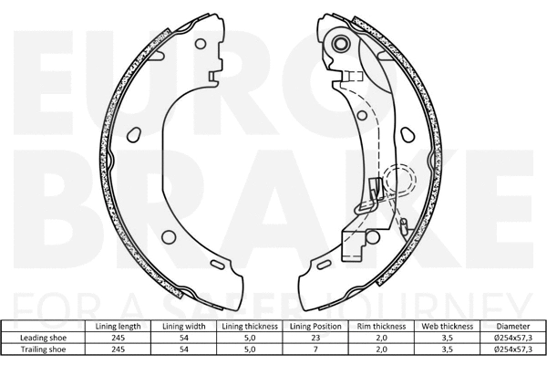 58492719701 EUROBRAKE Комплект тормозных колодок (фото 3)