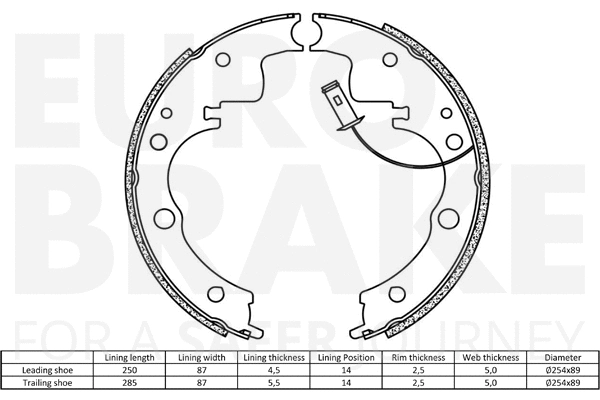 58492723558 EUROBRAKE Комплект тормозных колодок (фото 2)